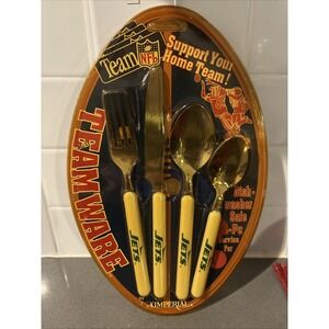 Team‎ NFL 4 Piece Silverware Dishwasher Safe New York Jets By Imperial 1993